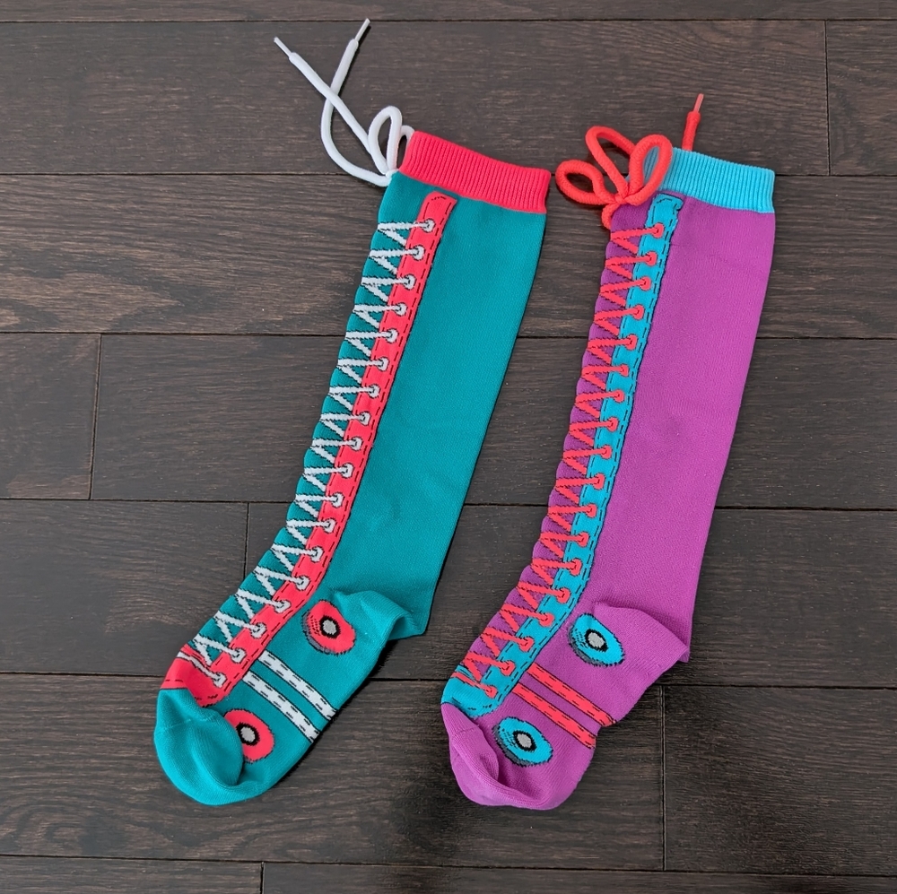 NWOT Roller Skate Whimsical Socks, Girls, Little Miss Matched LMM